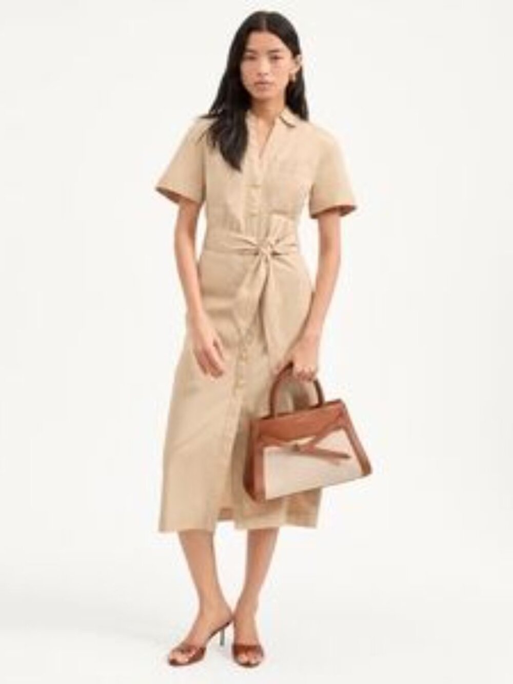 Veronica Beard Tabby Belted Shirtdress